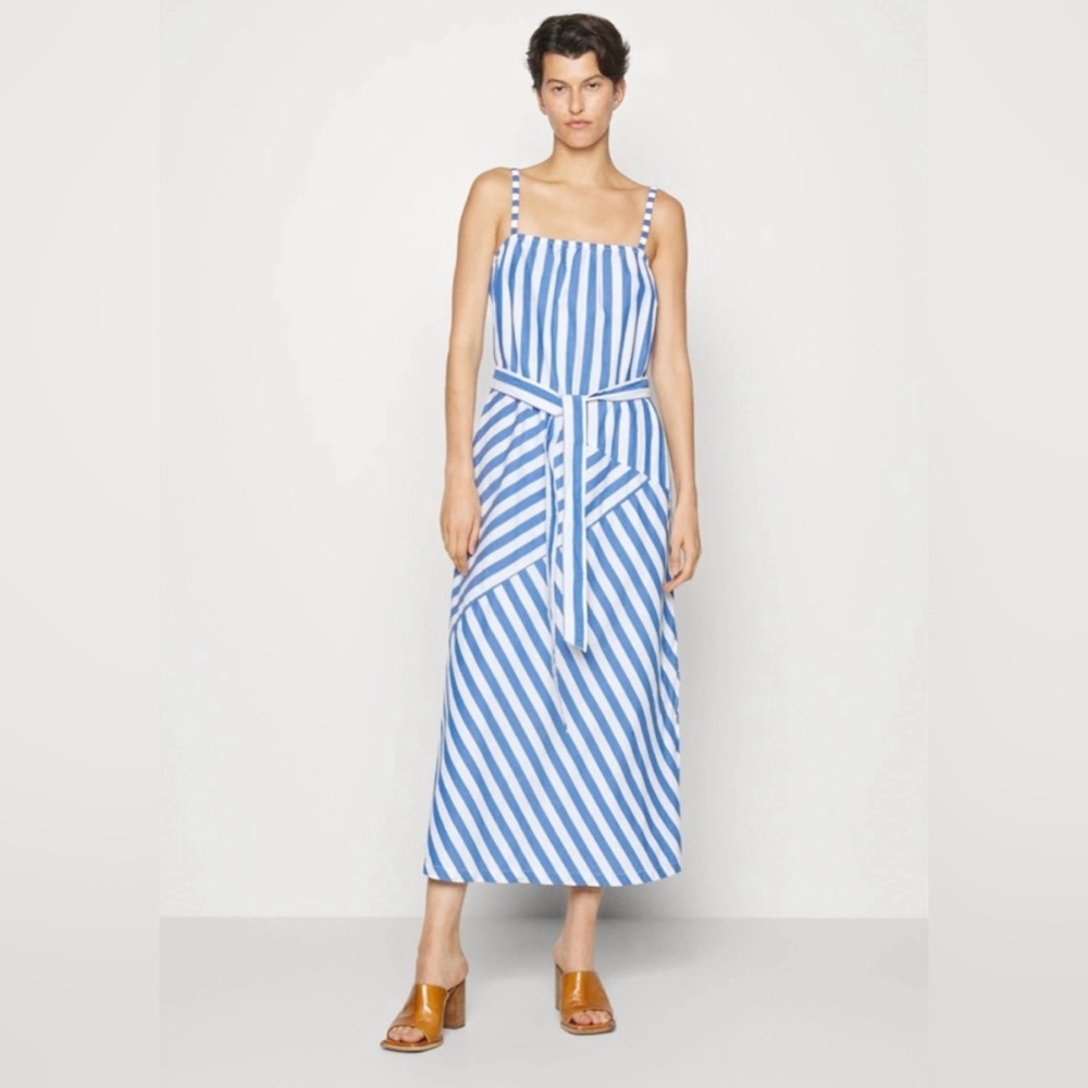 GAP Blue and White Striped Cotton Sundress